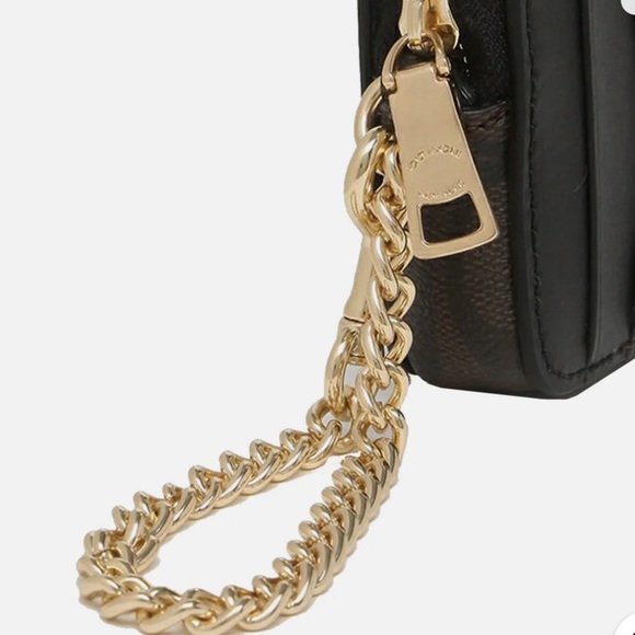 NWT COACH Zip Card ID Case Signature Canvas CW883 Walnut Brown / Black NEW - Picture 6 of 7